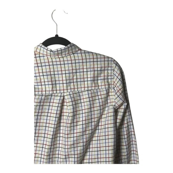1552. MADEWELL RAINBOW PLAID TIE‎ FRONT BUTTON UP TOP SIZE XSMALL - Picture 6 of 10